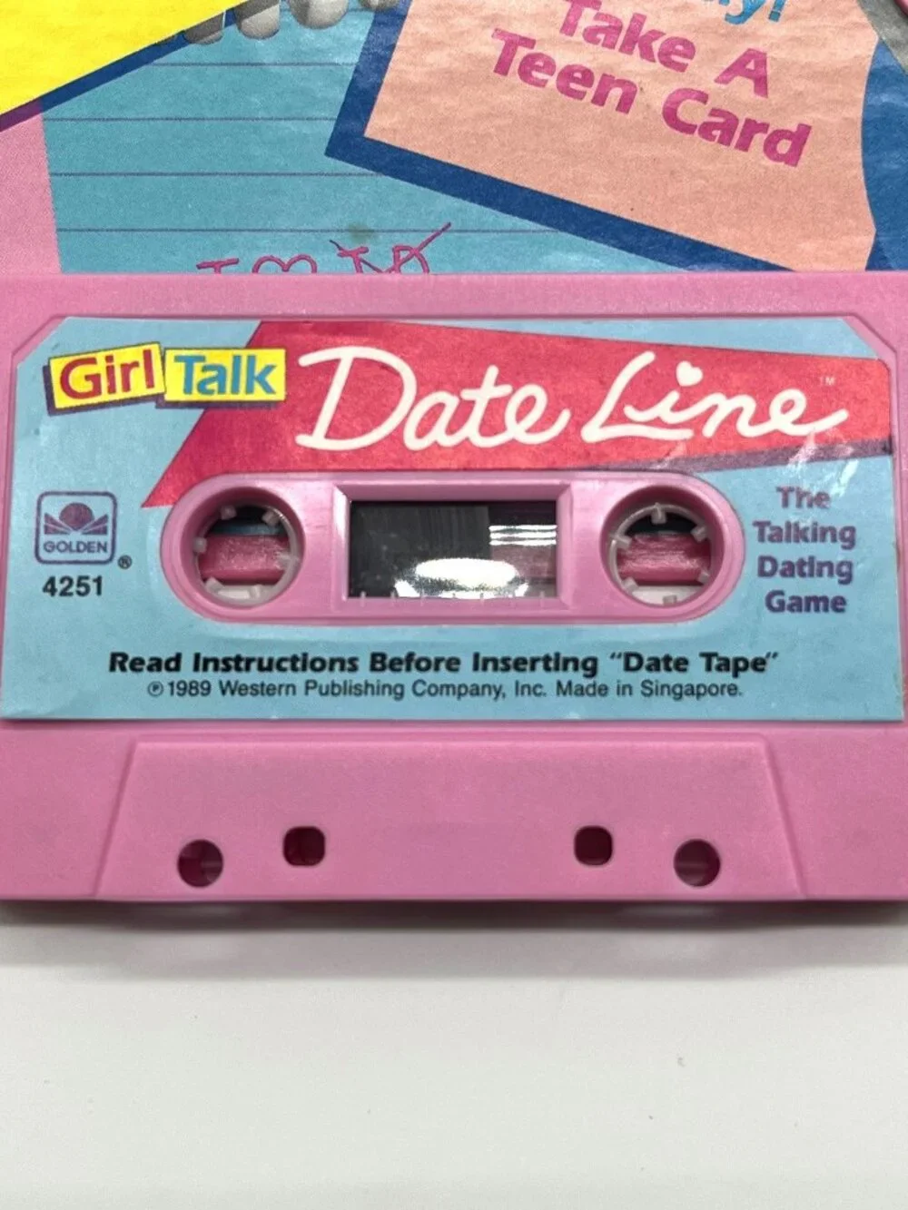 Girl Talk Date Line 1989 Board Game Complete Cassette Works Speaker Not Working
